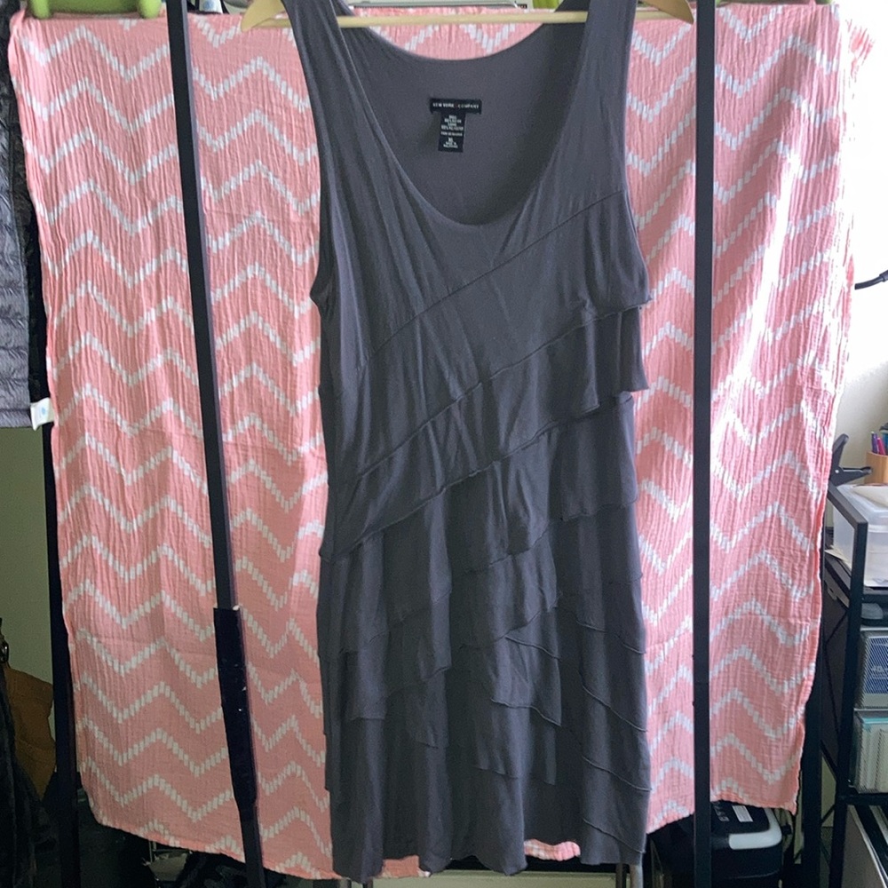 Layered tank t-shirt dress